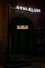 Zenitsu Eyes Black Oversized Embroidery T-shirt