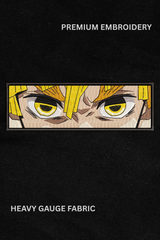 Zenitsu Eyes Black Oversized Embroidery T-shirt