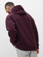 Burgundy Oversize Embroidery Hoodie