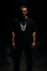 Venom Black Oversized Embroidery T-shirt