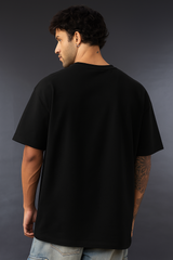 HASHIRA Black Oversized Embroidery T-shirt