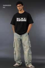 HASHIRA Black Oversized Embroidery T-shirt