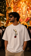 The Mumbai Cha Raja Edition - Embroidery Oversized T-shirt