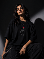 Korean Heart Oversized Embroidery