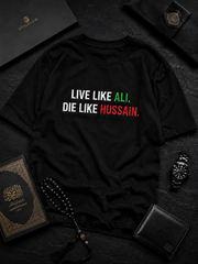 Live Like Ali Die Like Hussain Oversized Embroidery