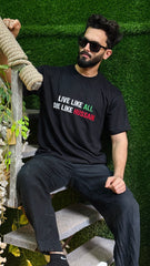 Live Like Ali Die Like Hussain Oversized Embroidery
