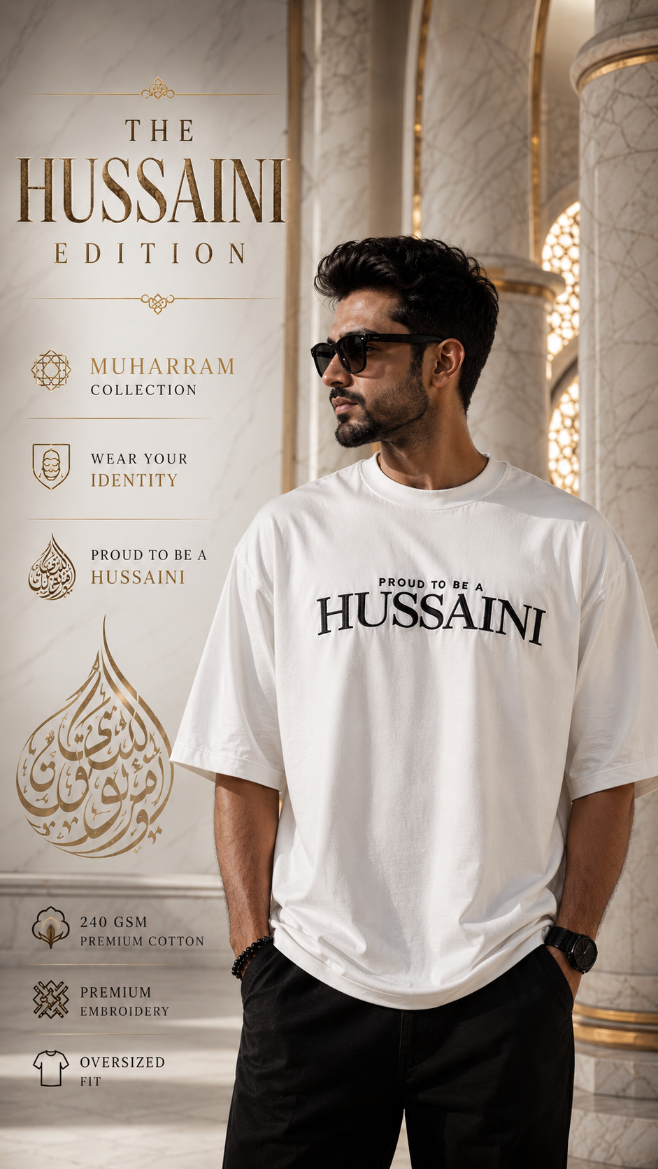 The Hussaini Edition Oversized Embroidery