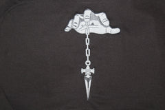 Kurapika Judgement Chain Black Oversized Embroidery T-shirt