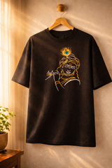 Krishna Oversized Embroidery T-shirt
