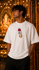 Mahaganpati edition oversized embroidery t-shirt – Stylelum