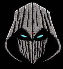 Moon Knight Black Oversized Embroidery T-shirt