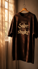 Sabar shukr oversized embroidery t-shirt – Stylelum